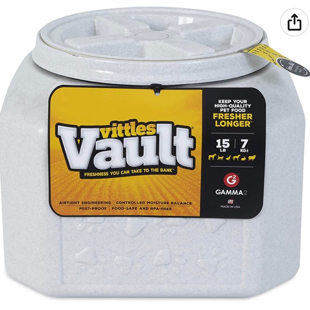Gamma Vittles Vault | Pet Food Storage | holds 15lb / 7kg
